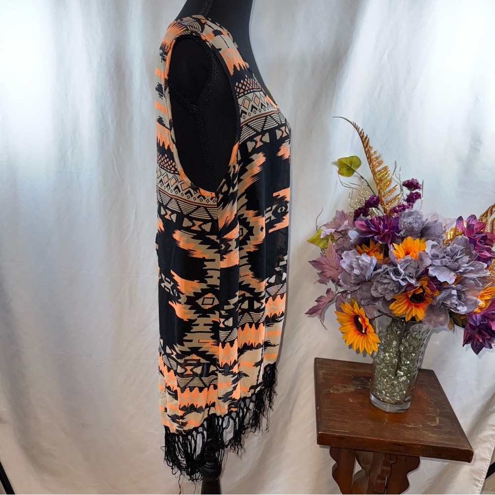 Live 4 Truth Aztec Tribal Fringe Tunic Tank Boho Festival Top 1X - Picture 4 of 9